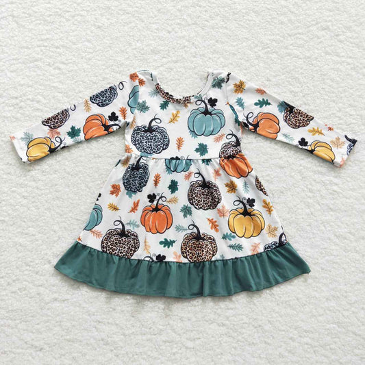 Pumpkin Pattern Long Sleeves Dress