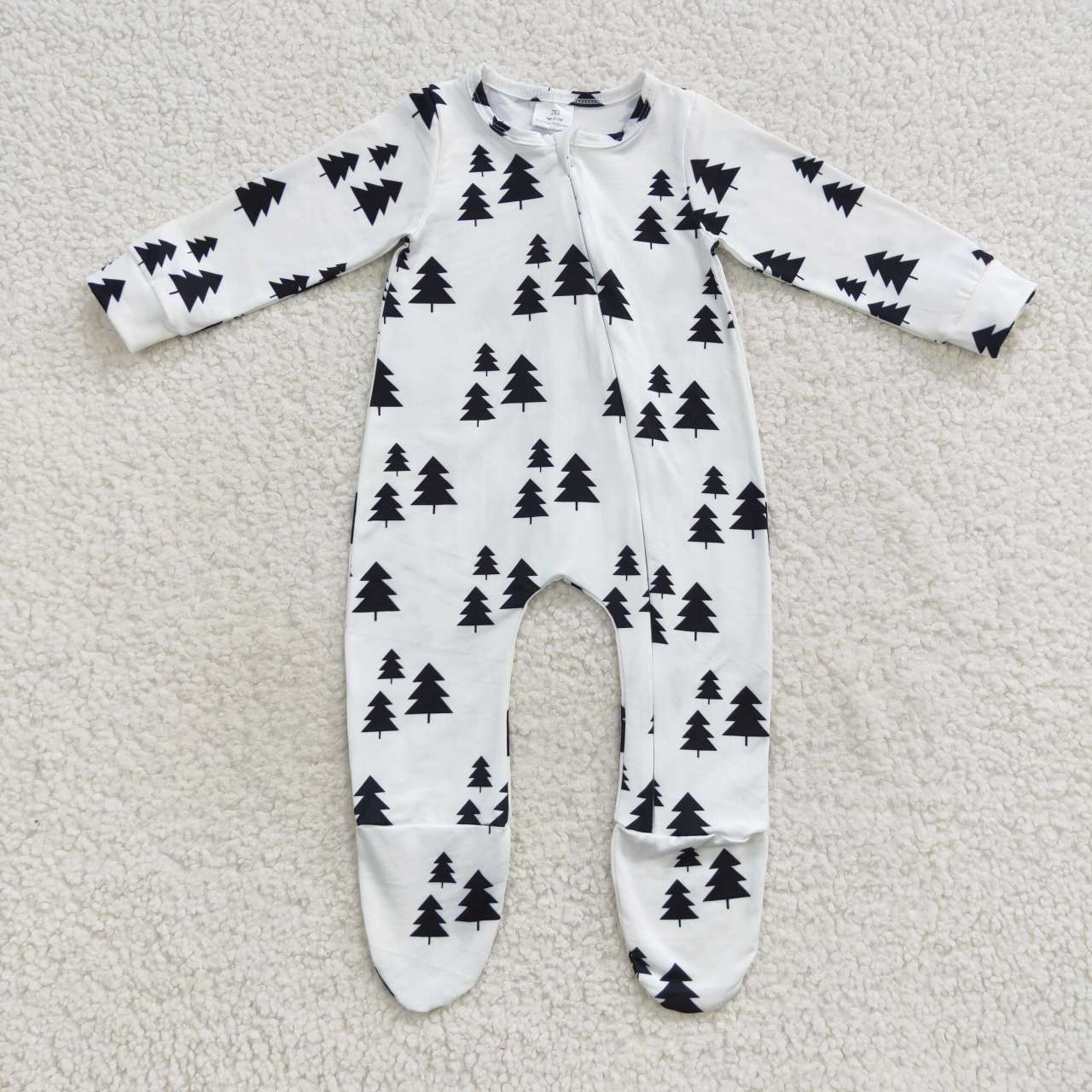 Christmas Tree Baby Romper With zipper