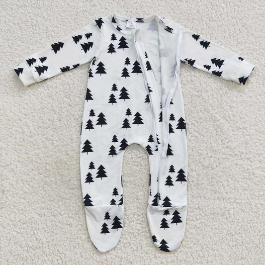 Christmas Tree Baby Romper With zipper