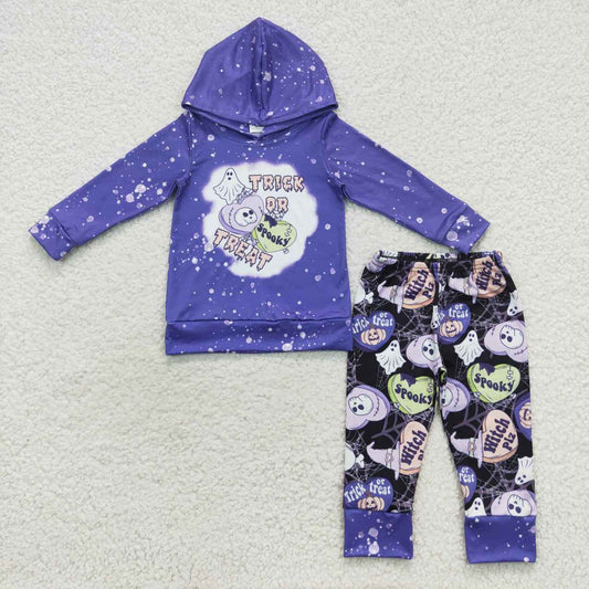 Halloween Purple Cartoon Jogger Outfit