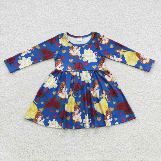 Princess Pattern Long Sleeves Dress