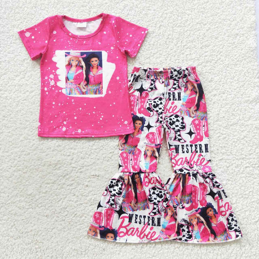Pink Cartoon Girl's Outfits
