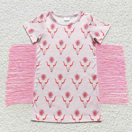 Cow With Tassel Girls's Dress
