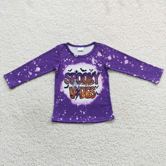 Purple Cartoon Pattern Shirt