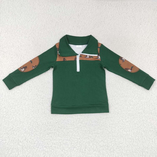 Green Duck With Zipper Coat