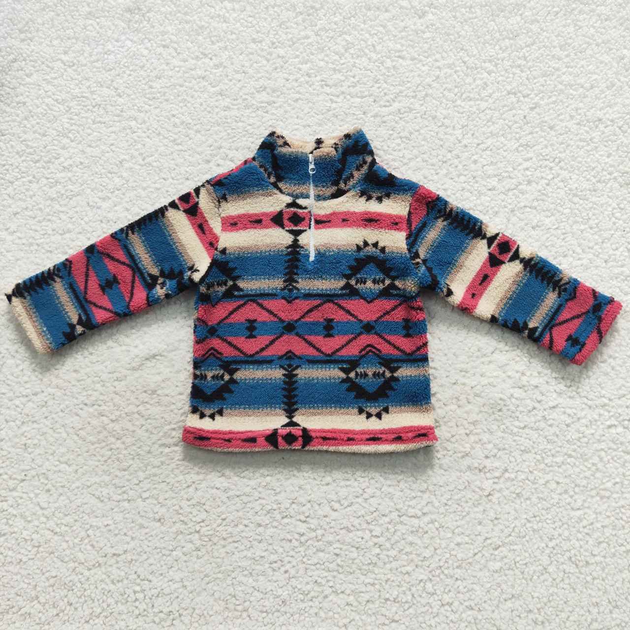 Western Blue And Red girls coat