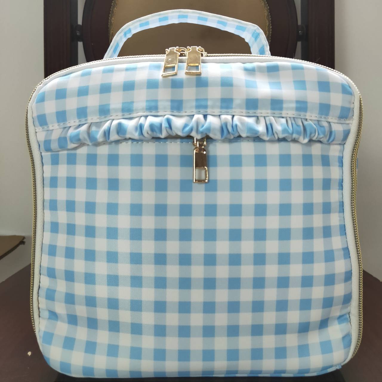 Green Plaid Lunch Box