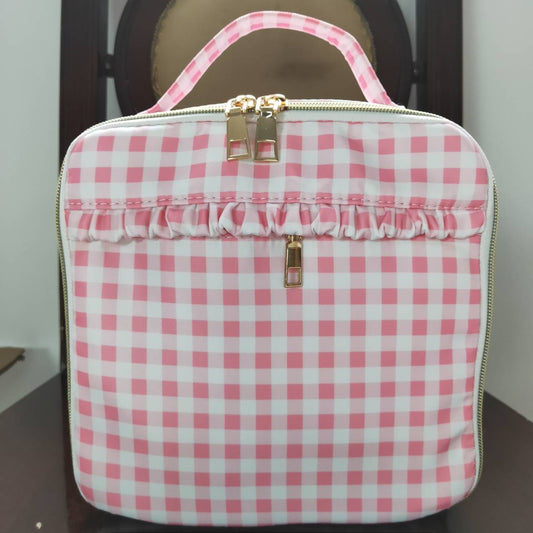 Pink Plaid Lunch Box