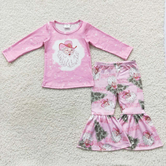 Christmas Pink Santa Girls Suit