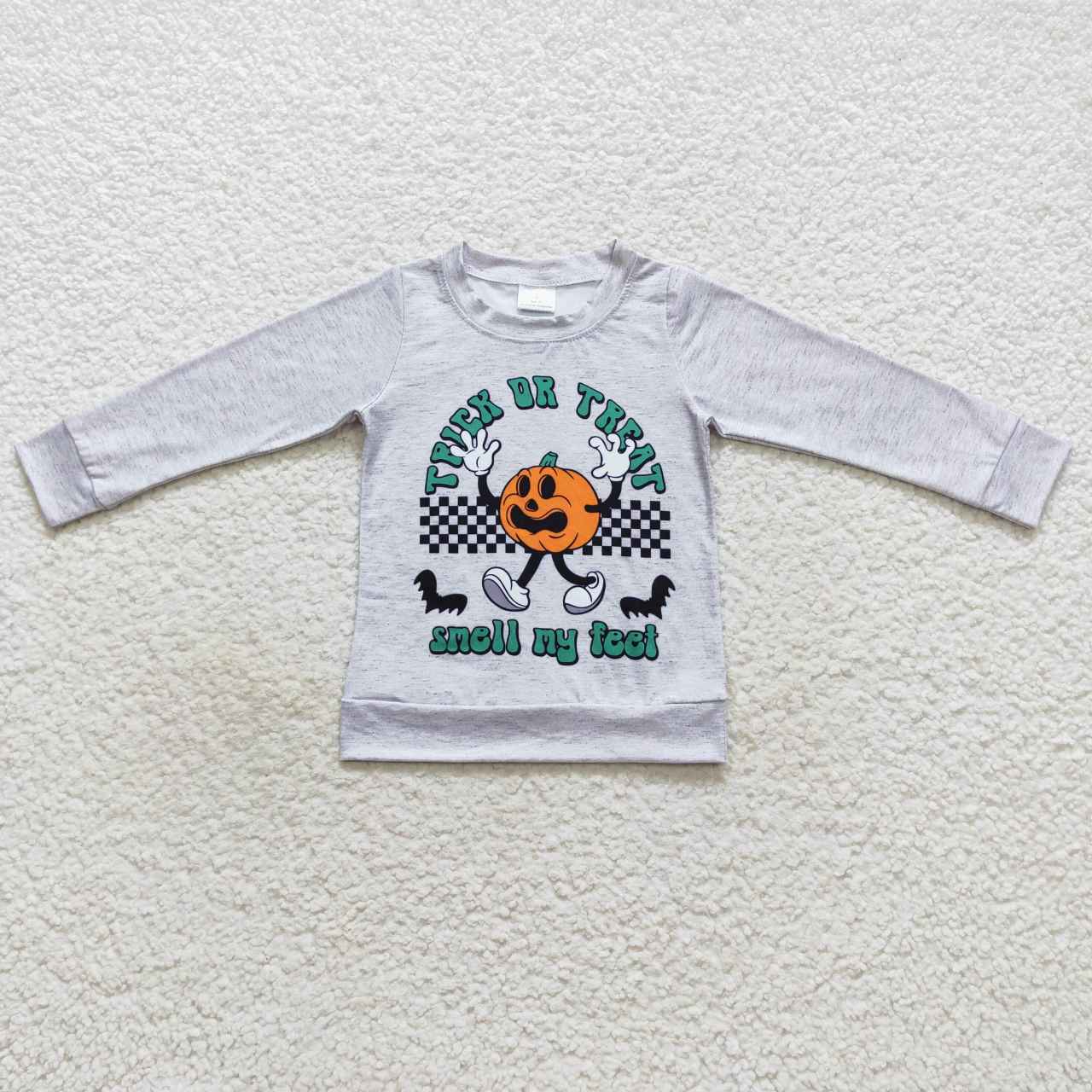 Fall Grey Pumpkin Shirt
