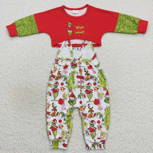 Christmas Green Cartoon Girls Set