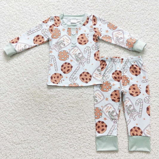 Cookies Print long-sleeve Pants pajamas