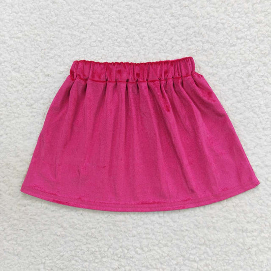 Pink velvet Short Skirt
