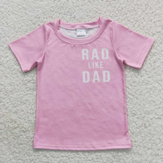 Pink Red Like Dad Short Shirt