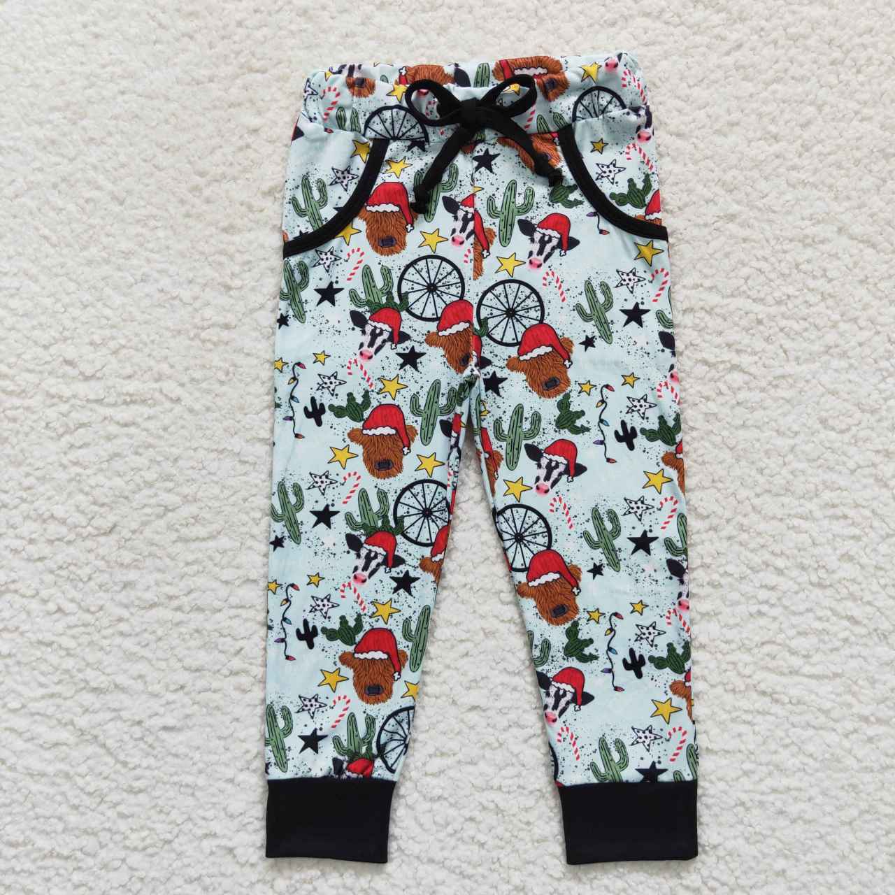 Christmas Cow Print Pants