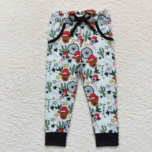 Christmas Cow Print Pants