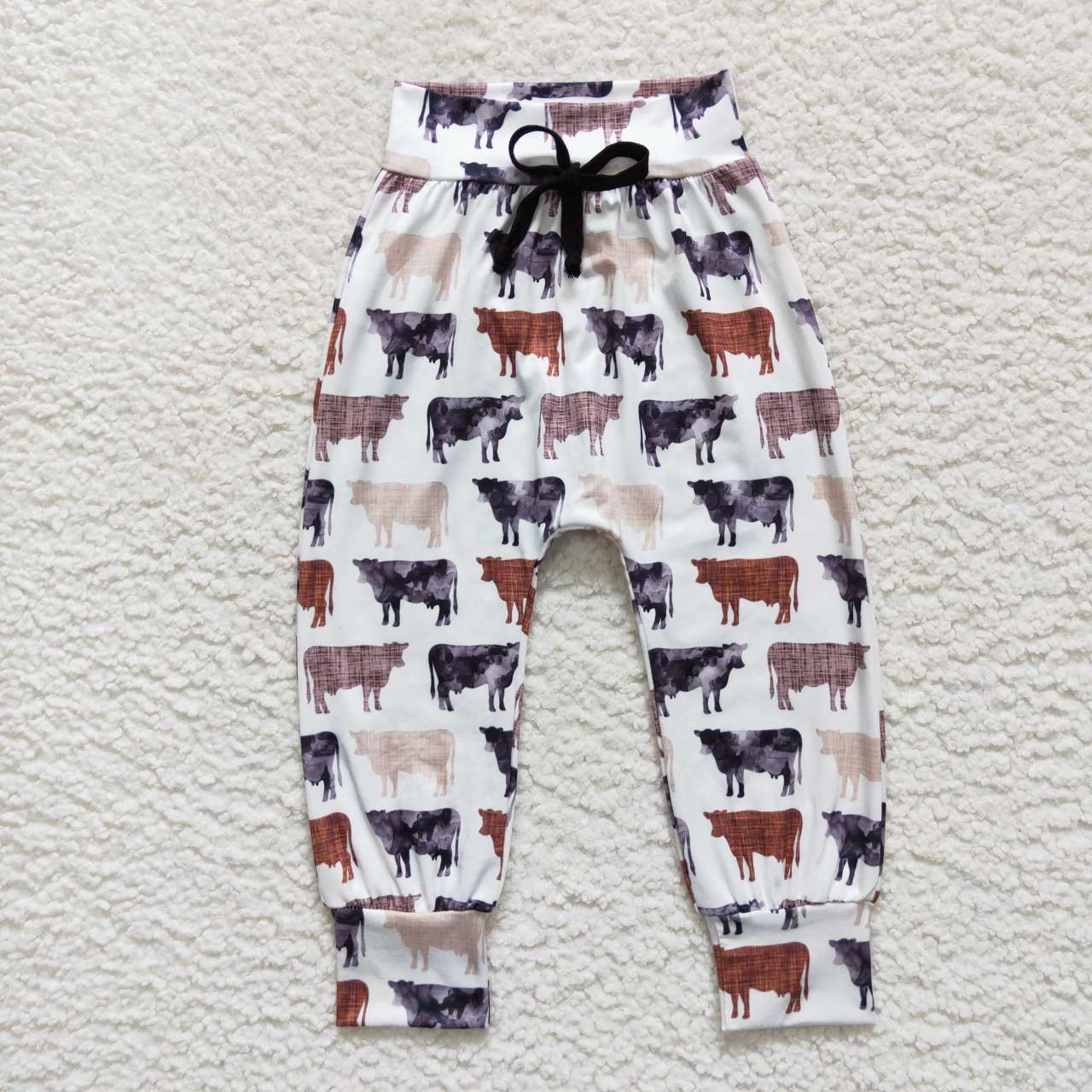 Cow Kids Pants With baby Hat
