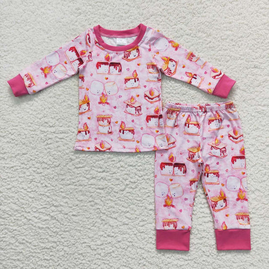 Pink Cartoon long-sleeved Pants pajamas