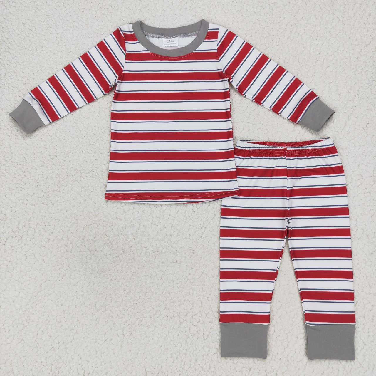 red Stripe Long Sleeve Pajamas