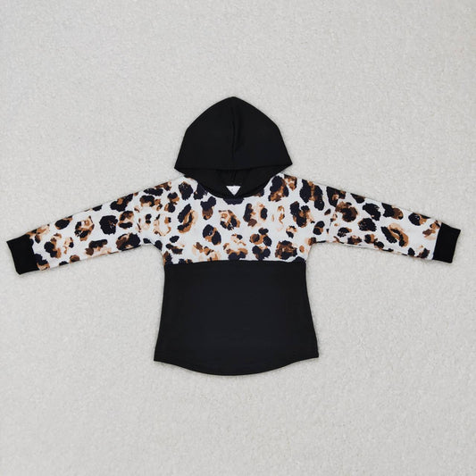 Black Leopard Print hooded