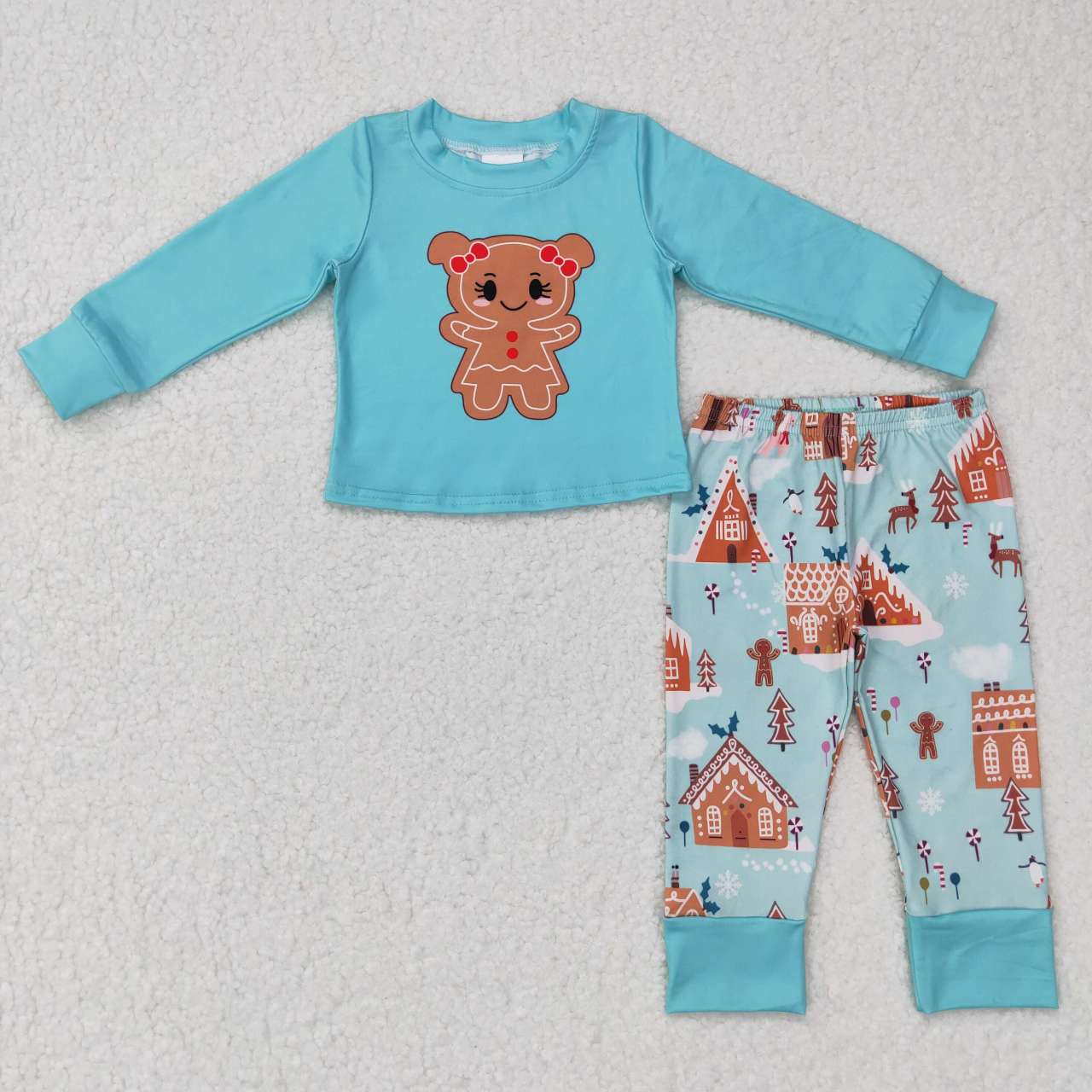 Christmas Gingerbread Long-Sleeve Pajamas