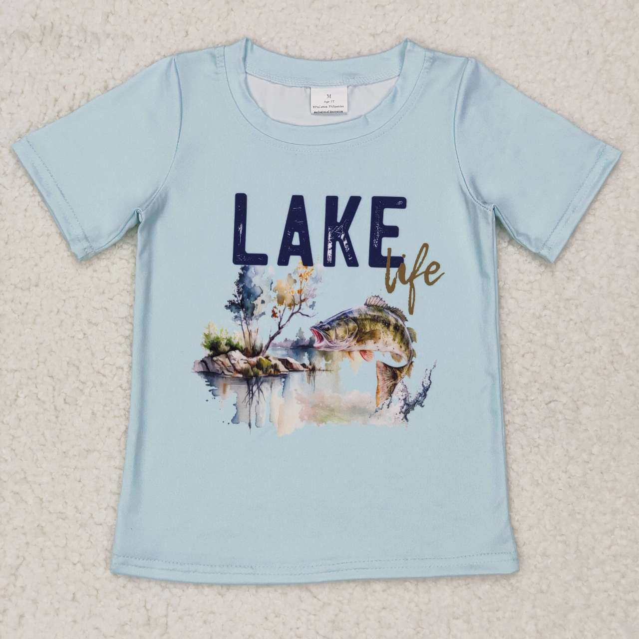 Blue Fish Print Shirt