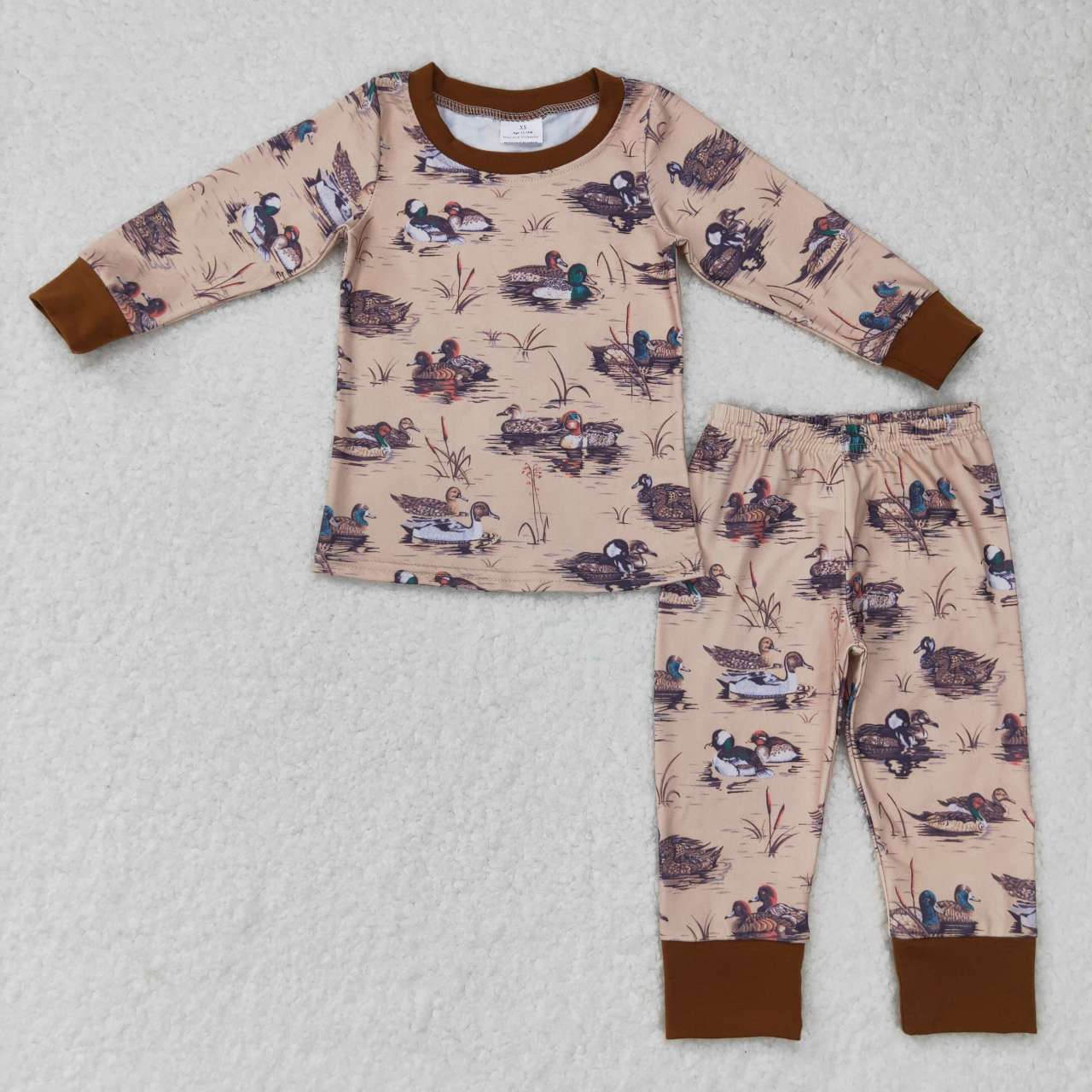 brown Duck long-sleeved Pants Pajamas