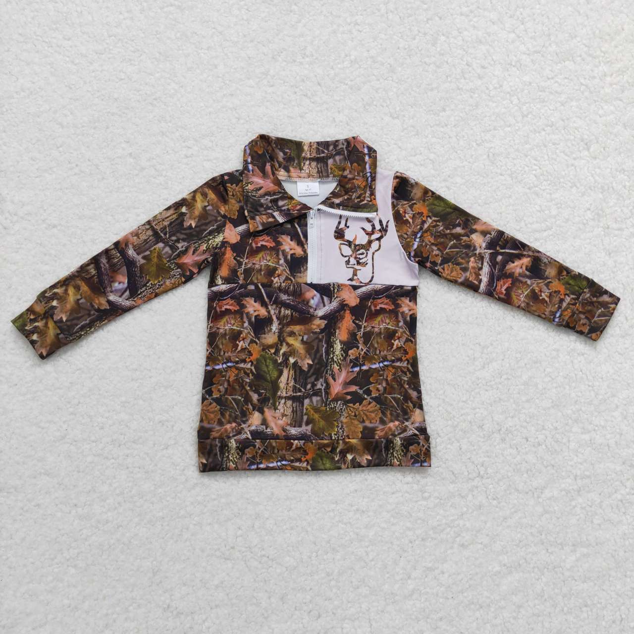 Camo Deer With Zipper Coat