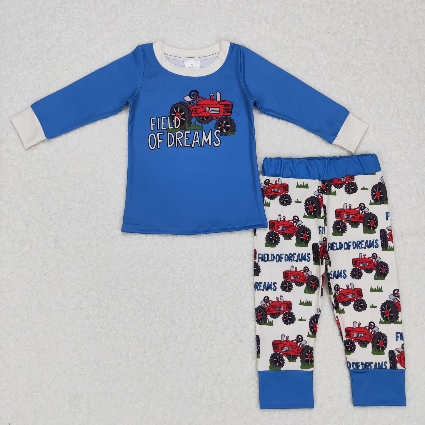 Christmas Car print long-sleeve pants pajamas