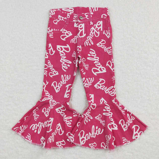 Pink Letter Bell Jeans