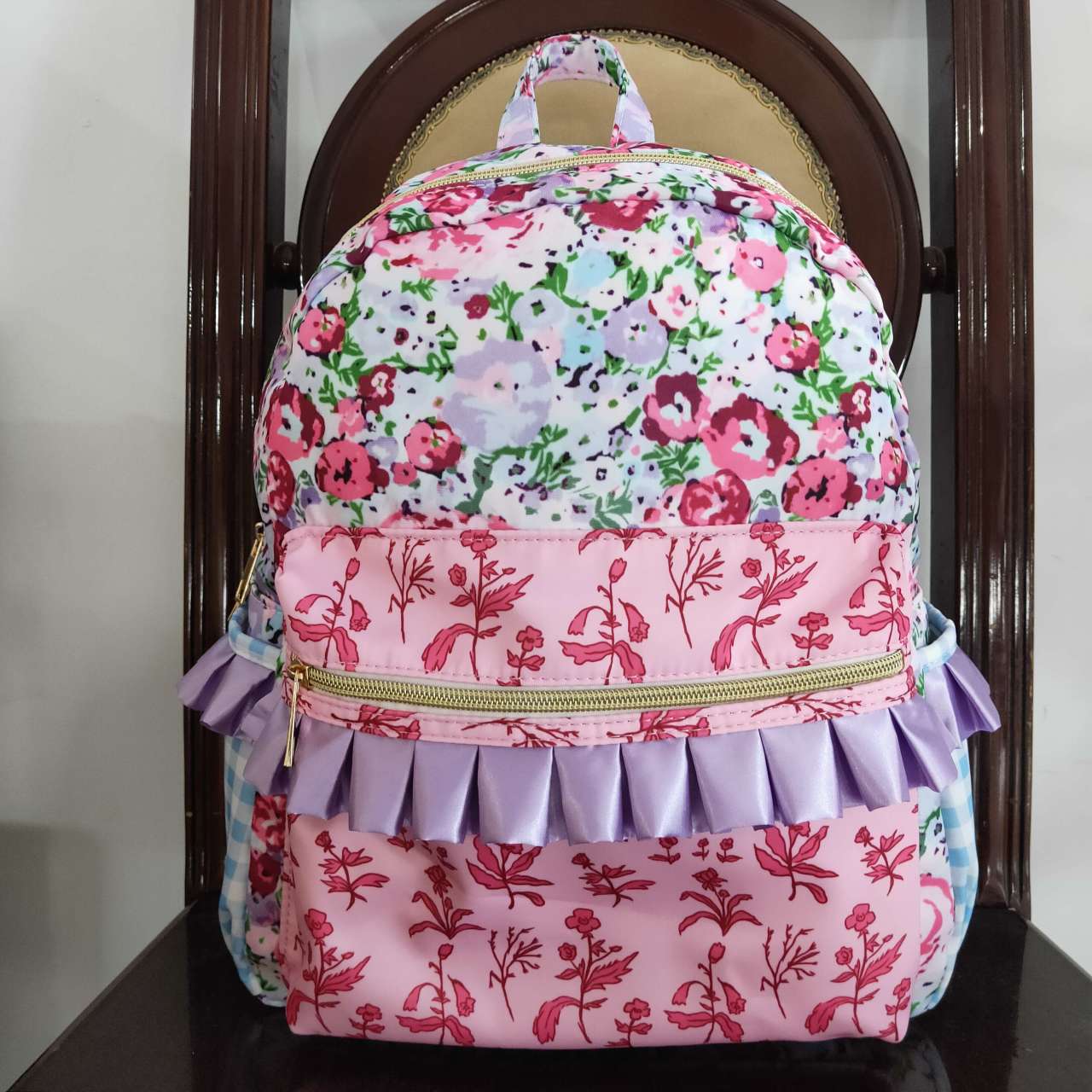 Pink floral Print BACKPACK