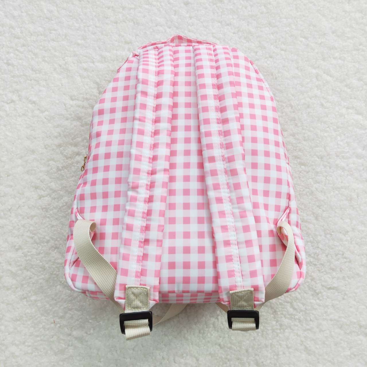 Pink Plaid Print BACKPACK