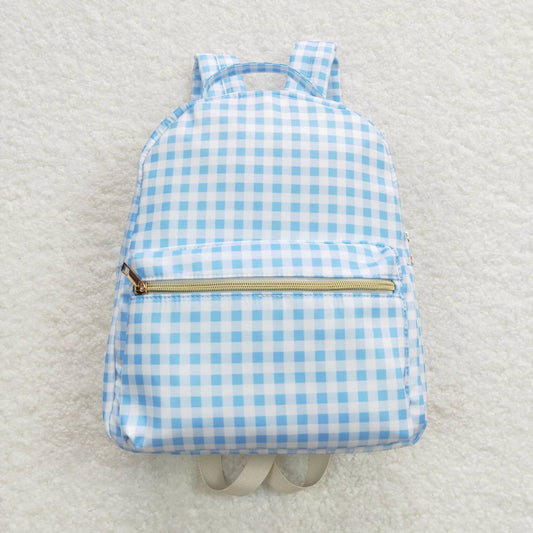 Blue Plaid Print BACKPACK