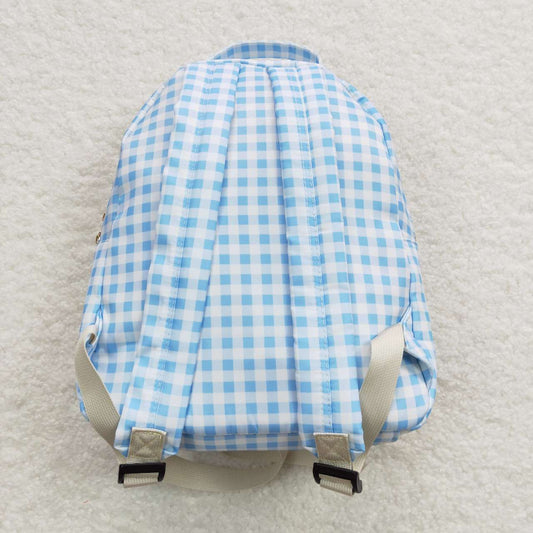 Blue Plaid Print BACKPACK