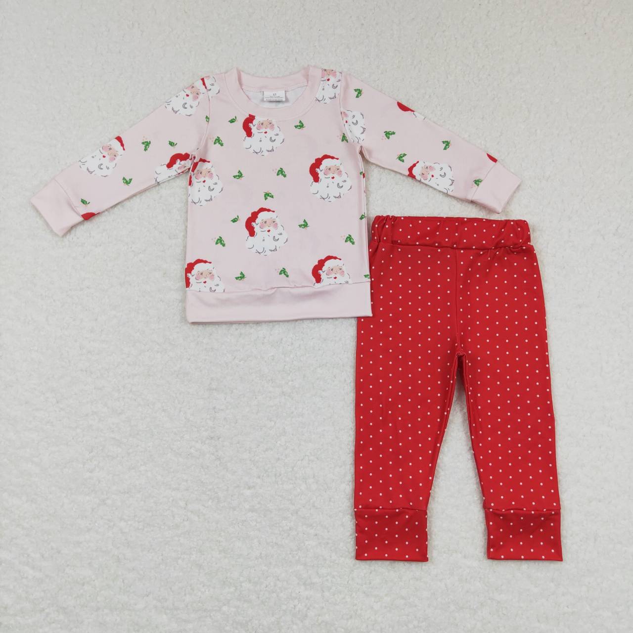 Christmas Santa Print Long Sleeve Pajamas