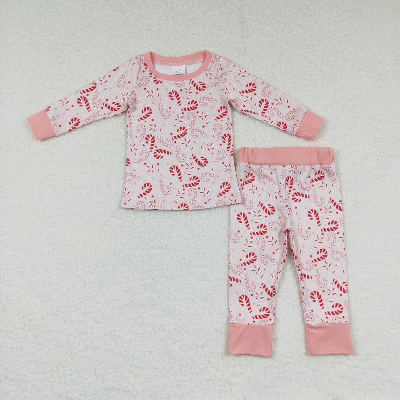 Christmas Pink Candy Cartoon long-sleeved pants pajamas