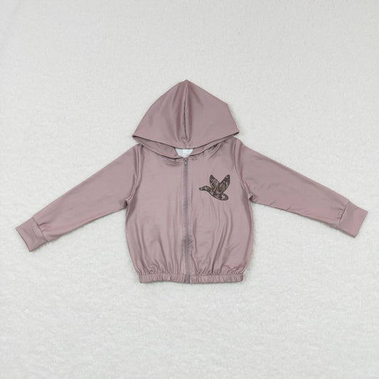 brown Duck With Zipper Coat