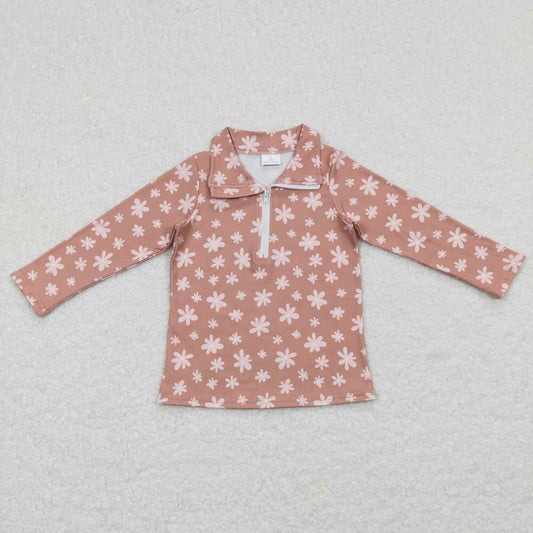 floral Long Sleeve Print Coat