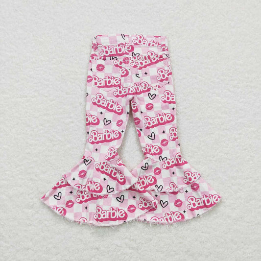 Pink Light Letter Bell Jeans