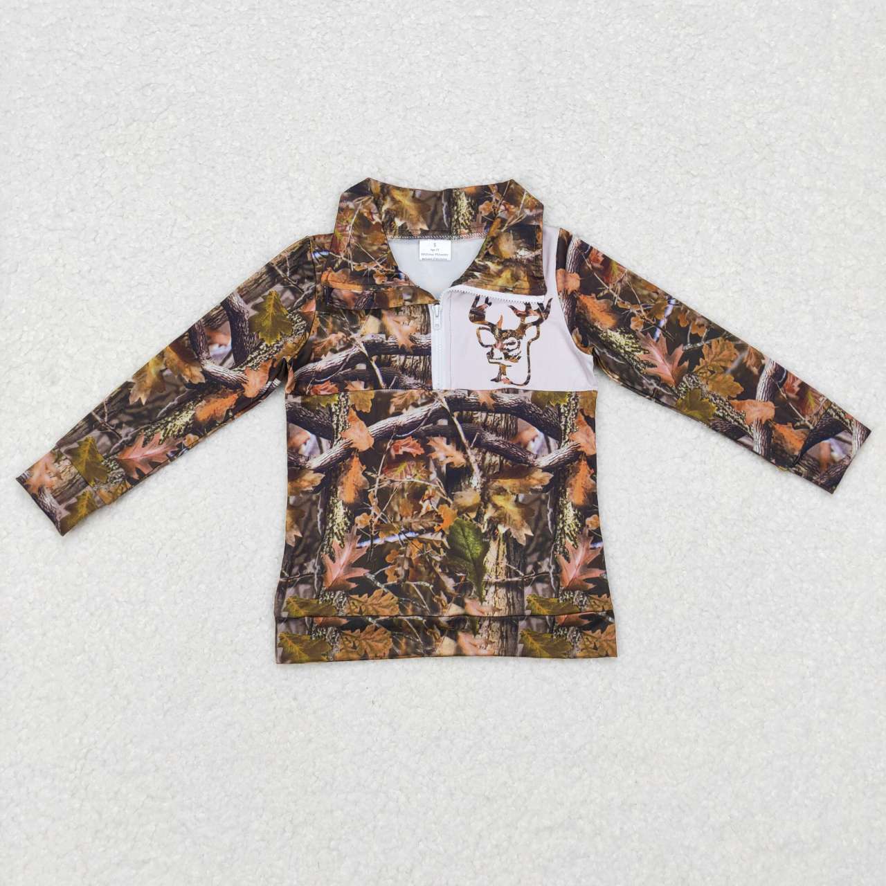 Camo Deer With Button NO Ruffle Coat
