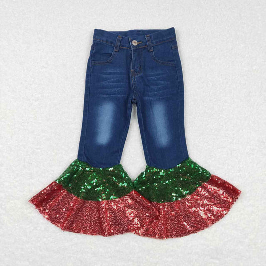 Blue Pants Bottom sequins Jeans