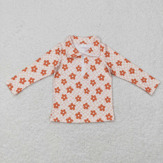 floral With Zipper Coat
