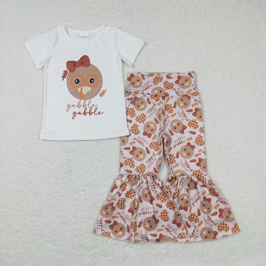 thanksgiving turkey Bell Pants Girls Set