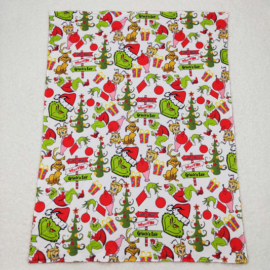 Christmas Green Cartoon Print Kids's Blanket