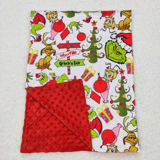 Christmas Green Cartoon Print Kids's Blanket