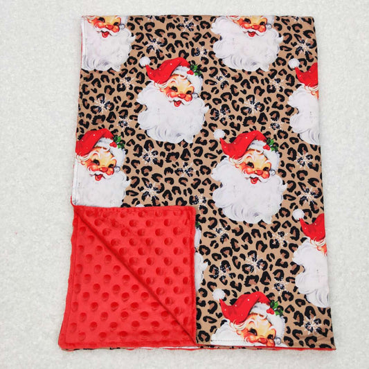 Christmas Leopard Santa Cartoon Print Kids's Blanket