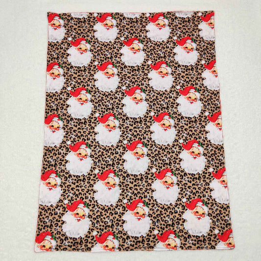 Christmas Leopard Santa Cartoon Print Kids's Blanket