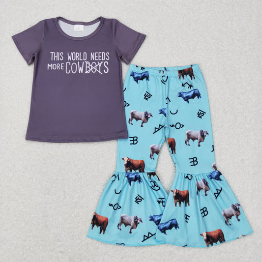 Western Cowboy Bell Pants Outfit
