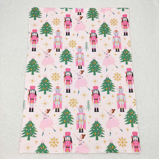 Christmas Pink Cartoon Print Kids's Blanket