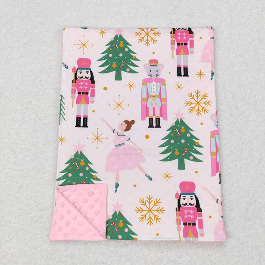 Christmas Pink Cartoon Print Kids's Blanket